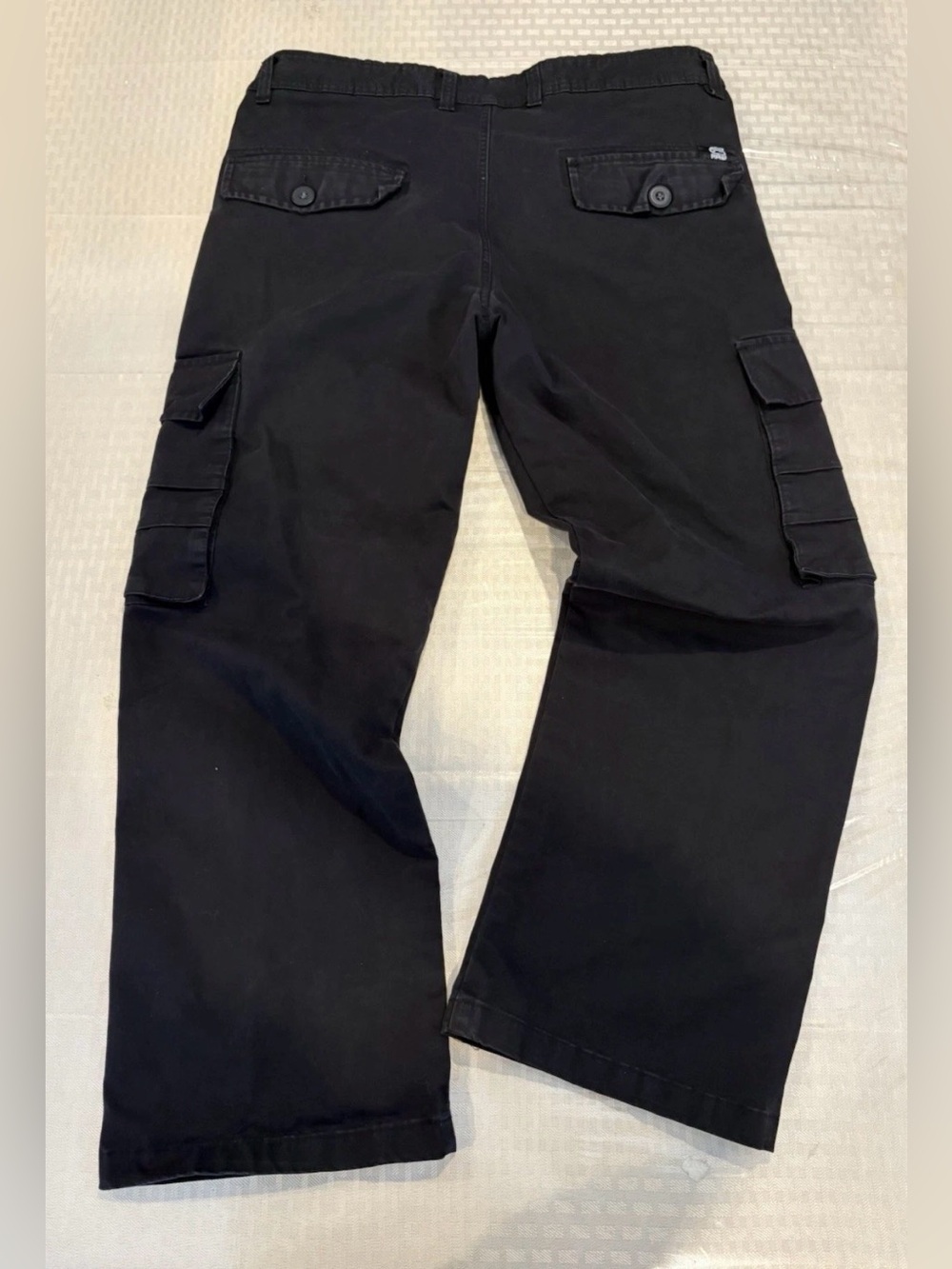 Y2K G-Star Raw Pants Size 34 Cargo Black Straight Leg Ankle Flood Pants - Picture 6 of 12